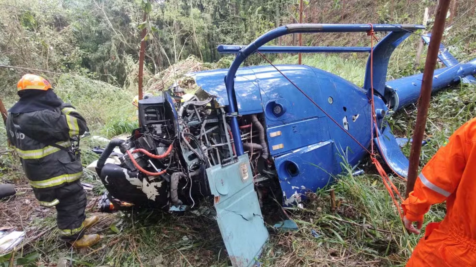 Casal morre depois de cair com helicóptero e filha de 11 anos sobrevive com piloto