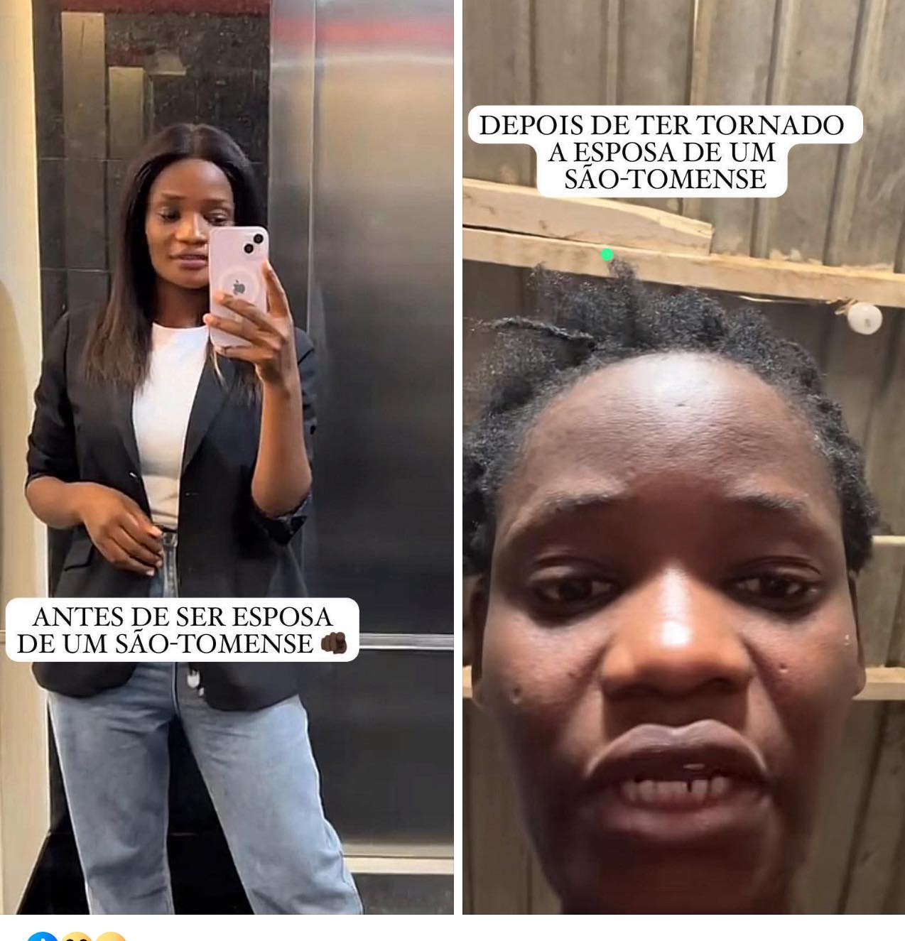 A bonita angolana que ficou feia por se casar com um santomense que achava que fosse rico