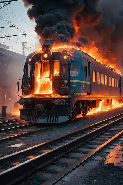 Comboio com 150 passageiros pega fogo em Luanda